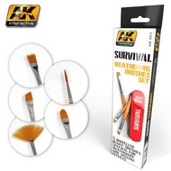  AK Interactive  NoScale Survival Weathering Brushes Set (5 different) AKI663