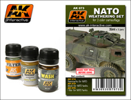  AK Interactive  NoScale NATO Camouflage Enamel Paint Set (74, 75, 76) AKI73
