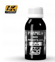 AK Interactive  NoScale Black Primer & Microfiller 100ml Bottle AKI757