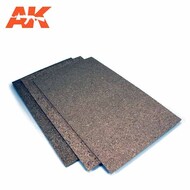  AK Interactive  NoScale Cork Sheets - Fine Grained - 200 X 300 X 1mm (2 Sheets) AKI8046