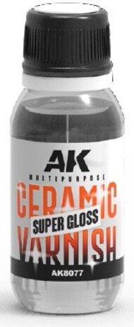  AK Interactive  NoScale Multipurpose Super Gloss Ceramic Varnish 60ml Bottle AKI8077