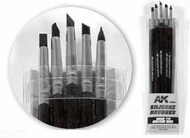  AK Interactive  NoScale Hard Tip Medium Size Silicone Brushes (5) AKI9088