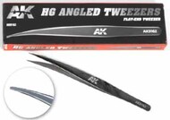 HG Angled Flat-End Tweezers #AKI9162