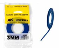  AK Interactive  NoScale Blue Masking Tape for Curves 3mm AKI9183