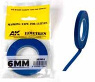  AK Interactive  NoScale Blue Masking Tape for Curves 6mm AKI9184