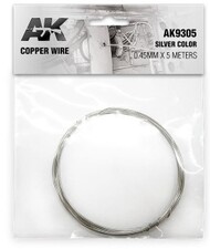  AK Interactive  NoScale Copper Wire 0.45mm X 5 Meters Silver Color AKI9305
