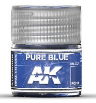  AK Interactive  NoScale Real Colors: Pure Blue Acrylic Lacquer Paint 10ml Bottle AKIRC10
