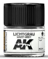  AK Interactive  NoScale Real Colors: Light Grey RAL7035 Acrylic Lacquer Paint 10ml Bottle AKIRC214