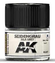  AK Interactive  NoScale Real Colors: Silk Grey RAL7044 Acrylic Lacquer Paint 10ml Bottle AKIRC217