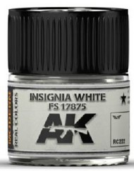  AK Interactive  NoScale Real Colors: Insignia White FS17875 Acrylic Lacquer Paint 10ml Bottle AKIRC222