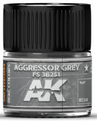  AK Interactive  NoScale Real Colors: Aggressor Grey FS36251 Acrylic Lacquer Paint 10ml Bottle AKIRC248