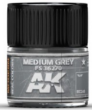  AK Interactive  NoScale Real Colors: Medium Grey FS36270 Acrylic Lacquer Paint 10ml Bottle AKIRC249