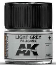 AK Interactive  NoScale Real Colors: Light Grey FS36495 Acrylic Lacquer Paint 10ml Bottle AKIRC253