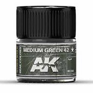  AK Interactive  NoScale Real Colors: Medium Green 42 Acrylic Lacquer Paint 10ml Bottle AKIRC260