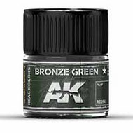  AK Interactive  NoScale Real Colors: Bronze Green Acrylic Lacquer Paint 10ml Bottle AKIRC264