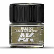  AK Interactive  NoScale Real Colors: RLM 02 RLM-Grau (1941) Acrylic Lacquer Paint 10ml Bottle AKIRC266