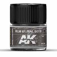  AK Interactive  NoScale Real Colors: RLM61/RAL8019 Acrylic Lacquer Paint 10ml Bottle AKIRC268