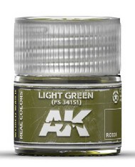 AK Interactive  NoScale Real Colors: Light Green FS34151 Acrylic Lacquer Paint 10ml Bottle AKIRC28
