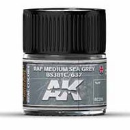  AK Interactive  NoScale Real Colors: RAF Medium Sea Grey BS381C/637 Acrylic Lacquer Paint 10ml Bottle AKIRC289
