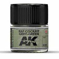  AK Interactive  NoScale Real Colors: RAF Cockpit Grey-Green Acrylic Lacquer Paint 10ml Bottle AKIRC293