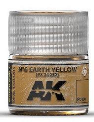  AK Interactive  NoScale Real Colors: No.6 Earth Yellow FS30257 Acrylic Lacquer Paint 10ml Bottle AKIRC30