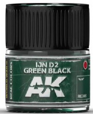 Real Colors: IJN D2 Green Black Acrylic Lacquer Paint 10ml Bottle #AKIRC305