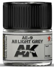  AK Interactive  NoScale Real Colors: AE9/AII Light Grey Acrylic Lacquer Paint 10ml Bottle AKIRC308