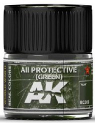 Real Colors: AII Green Acrylic Lacquer Paint 10ml Bottle #AKIRC309