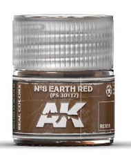  AK Interactive  NoScale Real Colors: No.8 Earth Red FS30117 Acrylic Lacquer Paint 10ml Bottle AKIRC31