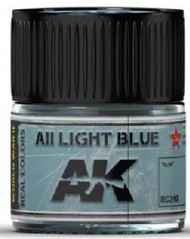  AK Interactive  NoScale Real Colors: AII Light Blue Acrylic Lacquer Paint 10ml Bottle AKIRC310
