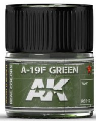 Real Colors: A19F Grass Green Acrylic Lacquer Paint 10ml Bottle #AKIRC312