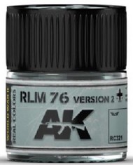  AK Interactive  NoScale Real Colors: RLM76 Version 2 Acrylic Lacquer Paint 10ml Bottle AKIRC321