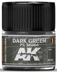  AK Interactive  NoScale Real Colors: Dark Green FS34064 Acrylic Lacquer Paint 10ml Bottle AKIRC342