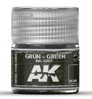  AK Interactive  NoScale Real Colors: Green RAL6007 Acrylic Lacquer Paint 10ml Bottle AKIRC49