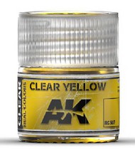 Real Colors: Clear Yellow Acrylic Lacquer Paint 10ml Bottle #AKIRC507