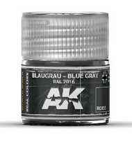  AK Interactive  NoScale Real Colors: Blue Grey RAL7016 Acrylic Lacquer Paint 10ml Bottle AKIRC55