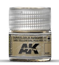 Real Colors: 44 Dark Yellow RAL7028 Acrylic Lacquer Paint 10ml Bottle #AKIRC61