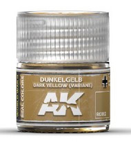  AK Interactive  NoScale Real Colors: Dark Yellow (Variant) Acrylic Lacquer Paint 10ml Bottle AKIRC62