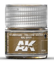  AK Interactive  NoScale Real Colors: Yellow Brown RAL8000 Acrylic Lacquer Paint 10ml Bottle AKIRC63