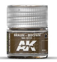  AK Interactive  NoScale Real Colors: Brown RAL8010 Acrylic Lacquer Paint 10ml Bottle AKIRC65