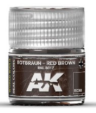  AK Interactive  NoScale Real Colors: Red Brown RAL8017 Acrylic Lacquer Paint 10ml Bottle AKIRC68