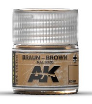  AK Interactive  NoScale Real Colors: Brown RAL8020 Acrylic Lacquer Paint 10ml Bottle AKIRC69