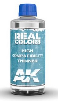  AK Interactive  NoScale Real Colors: High Compatibility Thinner 200ml Bottle AKIRC701