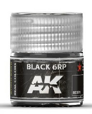 Real Colors: Black 6RP Acrylic Lacquer Paint 10ml Bottle #AKIRC71