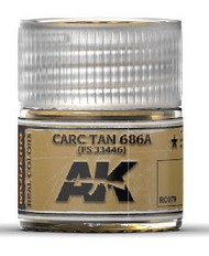  AK Interactive  NoScale Real Colors: Carc Tan 686A Acrylic Lacquer Paint 10ml Bottle AKIRC79