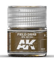  AK Interactive  NoScale Real Colors: Field Drab FS30118 Acrylic Lacquer Paint 10ml Bottle AKIRC85