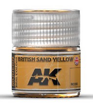  AK Interactive  NoScale Real Colors: British Sand Yellow  Acrylic Lacquer Paint 10ml Bottle AKIRC93