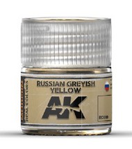  AK Interactive  NoScale Real Colors: Russian Greyish Yellow Acrylic Lacquer Paint 10ml Bottle AKIRC99