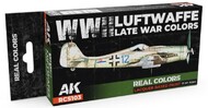  AK Interactive  NoScale Real Colors: WWII Luftwaffe Late War Lacquer Based Paint Set (6) 17ml Bottles - Pre-Order Item AKIRCS103