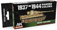  AK Interactive  NoScale Real Colors: 1937-44 Panzer Lacquer Based Paint Set (6) 17ml Bottles - Pre-Order Item AKIRCS122